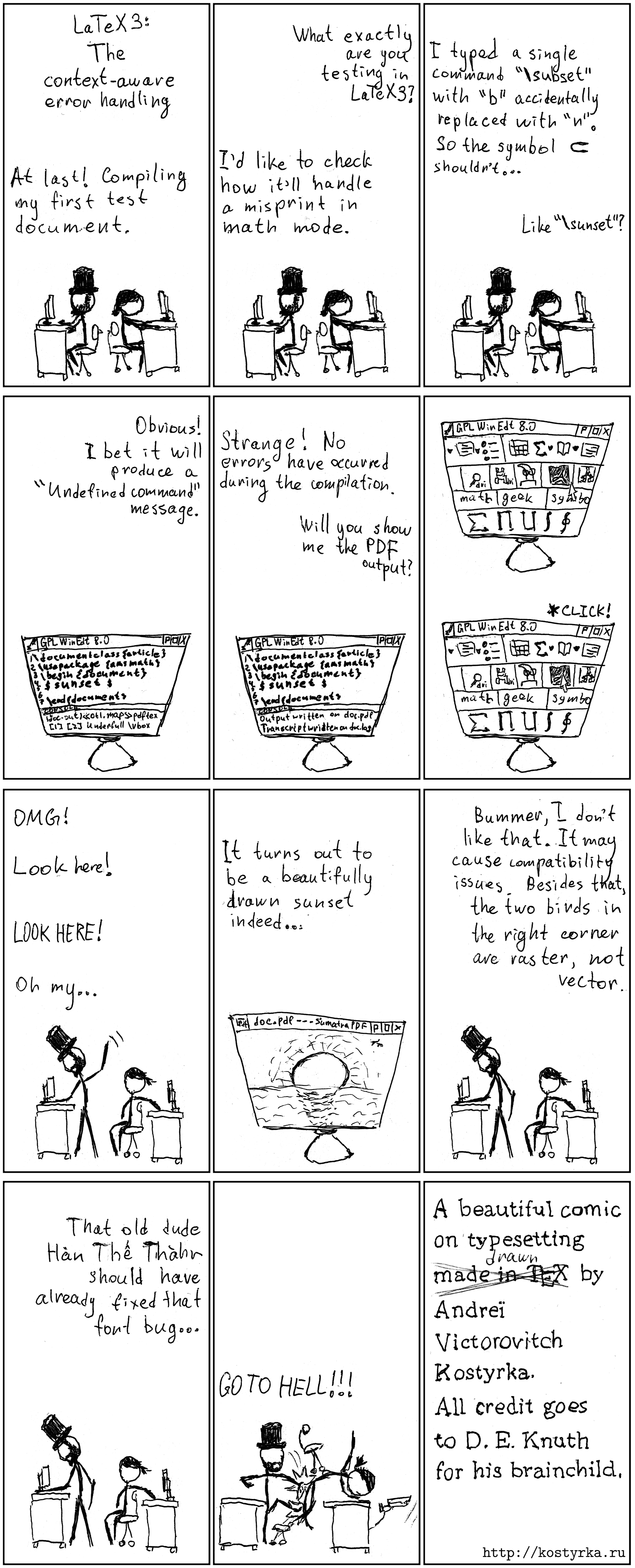 A web comic on LaTeX in xkcd style
