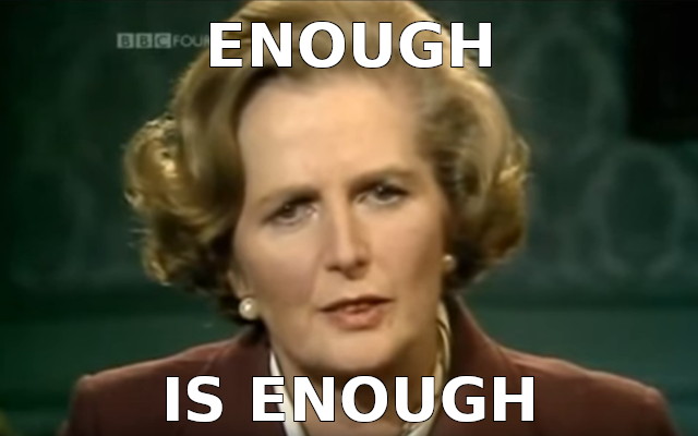 Margaret Thatcher Enough Is Enough