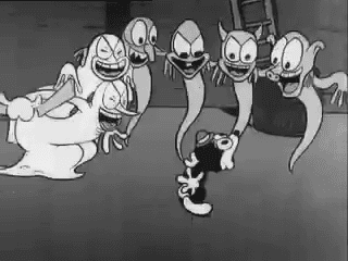 Swing you Sinners 1930 cartoon: laughing ghosts